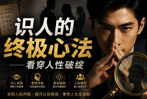 付费文章：识人的终极心法——看穿人性破绽