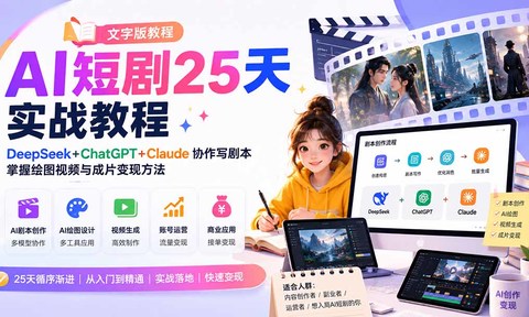 AI短剧25天实战教程(文字版教程