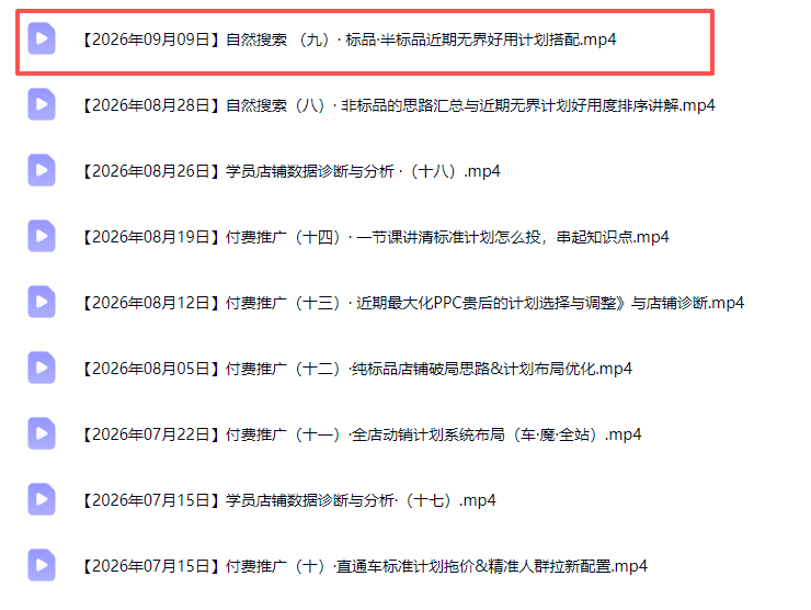 2026淘宝电商终局之战VIP课-更新：自然搜索+直通车+无界+精准人群，系统掌握测款动销与全店推广布局方法