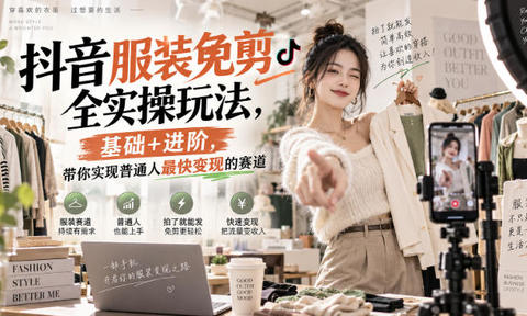 抖音服装免剪全实操玩法,基础+进阶,带你实现普通人最快变现的赛道