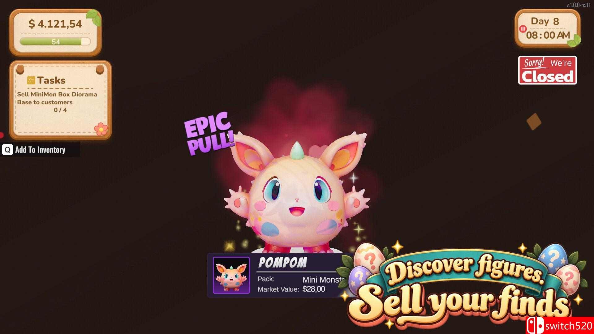 《盲蛋商店模拟器（Mystery Egg Shop Simulator）》官方中文 [中文/繁体/英文/日语]