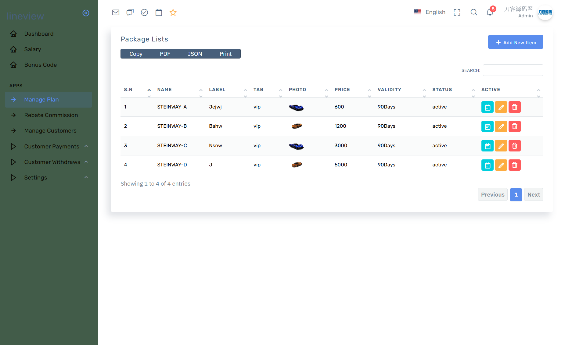 lineview海外汽车投资理财源码/前端html+后端PHP