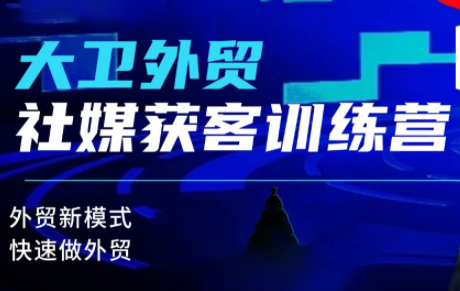 大卫老师·外贸社媒获客独家训练营(更新)
