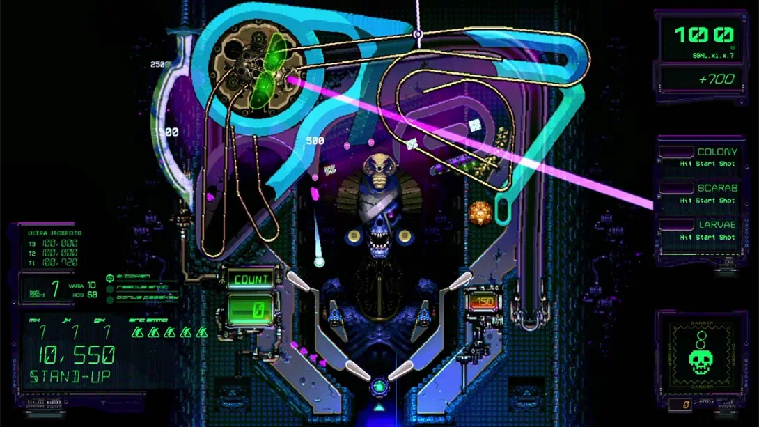 【美版】异种弹珠台 敌对弹球行动 .XENOTILT HOSTILE PINBALL ACTION 中文