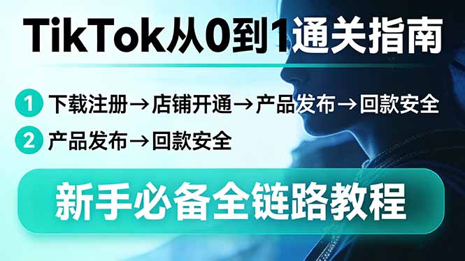 TikTok从0到1通关指南:下载注册→店铺开通→产品发布→回款安全,新手必备全链路教程